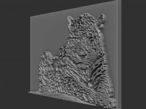 leopard relief 3D Print Model