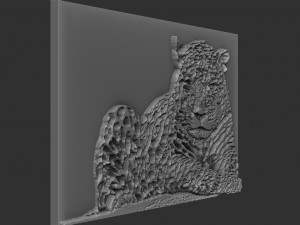 leopard relief Model Cetak 3D