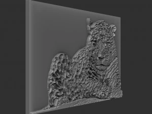 leopard relief 3D Print Model