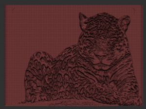 leopard relief Model Cetak 3D