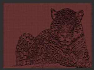 leopard relief 3D Print Model