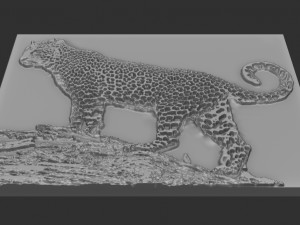 leopard relief 3D Print Model