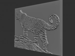 leopard relief 3D Print Model