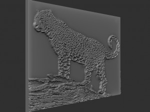 leopard relief 3D Print Model