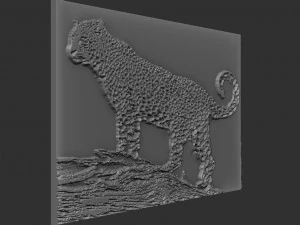 leopard relief 3D Print Model