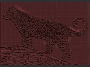 leopard relief 3D Print Model