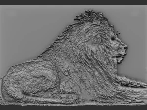 lion relief 3D Print Model