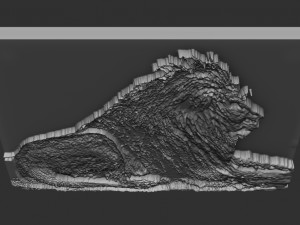 lion relief 3D 프린트 모델