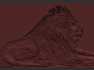 lion relief 3D 프린트 모델