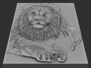 lion relief 3D Print Model