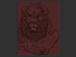lion relief 3D Print Model