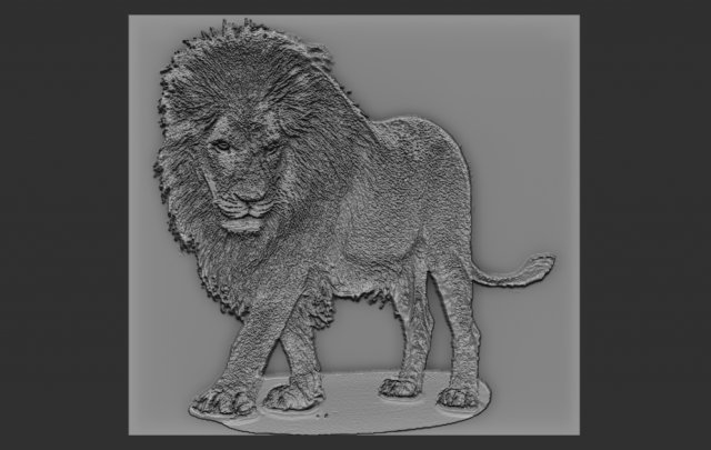 lion relief 3Dプリントモデル .c4d .max .obj .3ds .fbx .stl .blend 