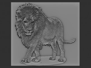 lion relief Modelo de Impressão 3D