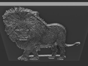 lion relief 3Dプリントモデル