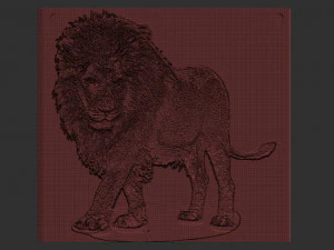 사자 구호 3D 프린트 모델