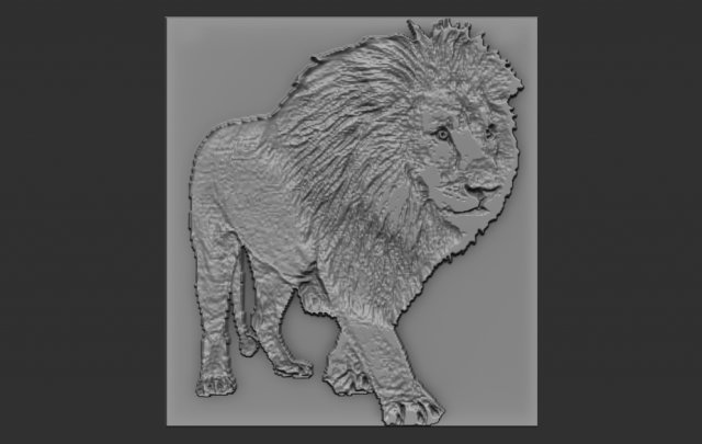 lion relief Modello di stampa 3D .c4d .max .obj .3ds .fbx .stl .blend 