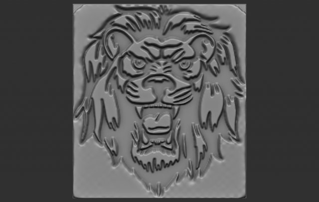 lion head relief Model Cetak 3D .c4d .max .obj .3ds .fbx .stl .blend 
