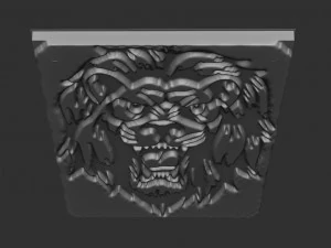 lion head relief 3D Print Model