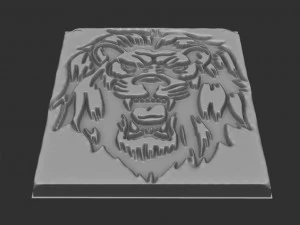 lion head relief 3D Print Model