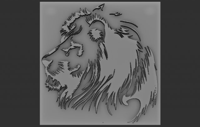 lion head relief Modello di stampa 3D .c4d .max .obj .3ds .fbx .stl .blend 