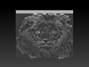 lion head relief 3D Print Model