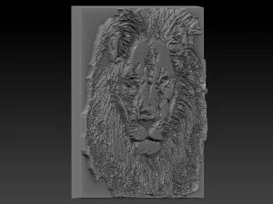 lion head relief 3D Print Model