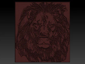 lion head relief 3D Print Model