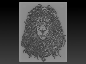 lion head relief 3D Print Model