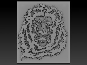 lion head relief Modèles 3D en vedette