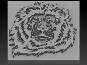 lion head relief 3D Print Model