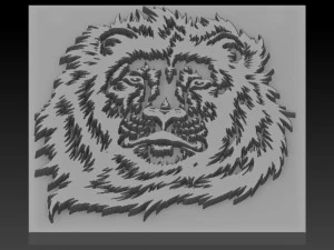lion head relief 3D Print Model