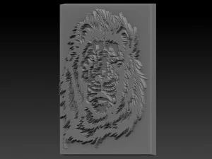 lion head relief 3D Print Model
