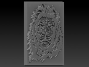 lion head relief 3D Print Model