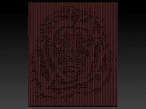 lion head relief 3D Print Model