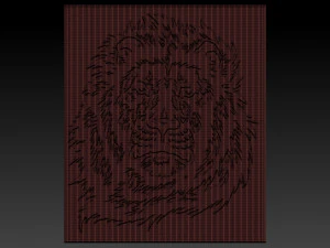 lion head relief 3D Print Model