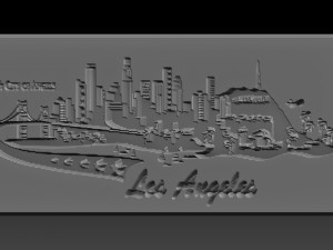 los angles relief 3D Принт Модель