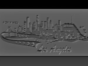 los angles relief 3D Print Model