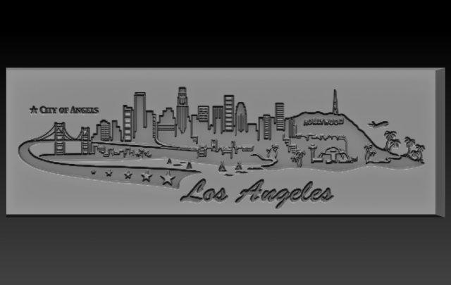 los angles relief 3D Принт Модель .c4d .max .obj .3ds .fbx .stl .blend 