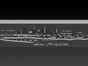 los angles relief 3D Print Model