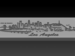 los angles relief 3D Принт Модель