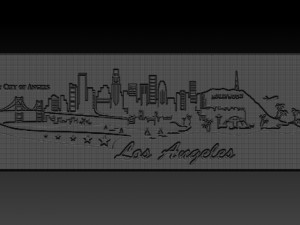 los angles relief 3D Принт Модель