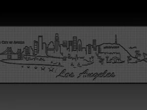 los angles relief 3D Print Model