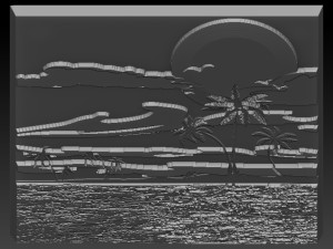 sea lanscape relief 3Dプリントモデル