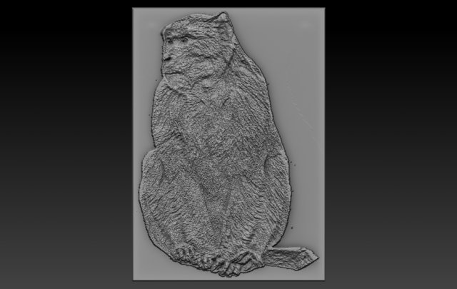 monkey relief 3D Baskı Modeli .c4d .max .obj .3ds .fbx .stl .blend 