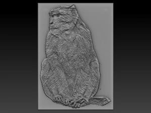 원숭이 구호 3D 프린트 모델