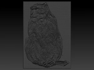 monkey relief 3D Print Model