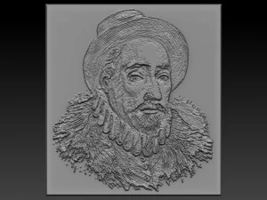 몽테뉴 구호 3D 프린트 모델