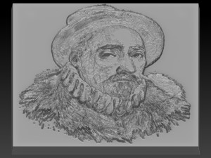 montaigne relief 3D प्रिंट मॉडल