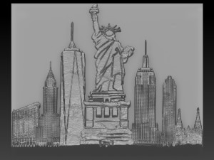 new york relief 3Dプリントモデル