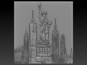 new york relief 3D 打印模型